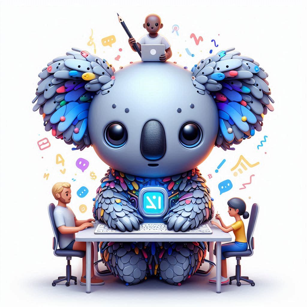 3d koala image representing ai tools